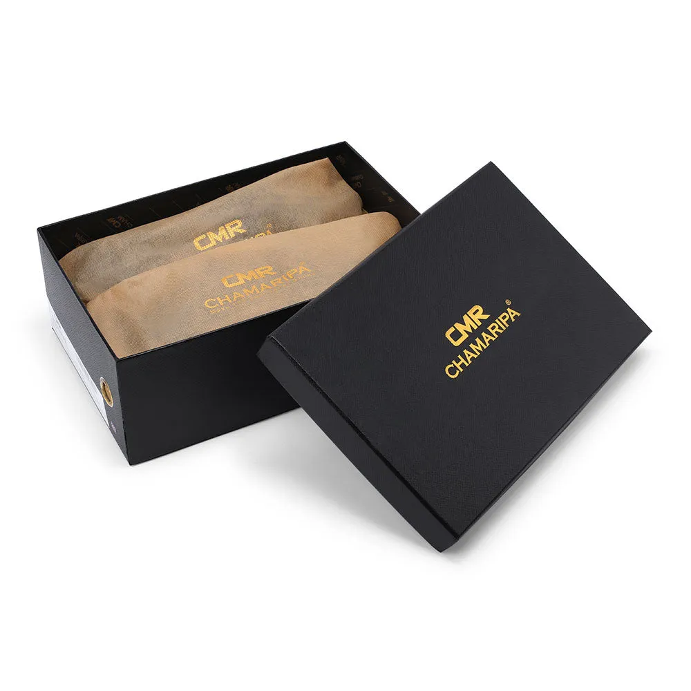10CM / 3.94 Inches CMR CHAMARIPA Premium Black Derby Elevator Dress Shoes