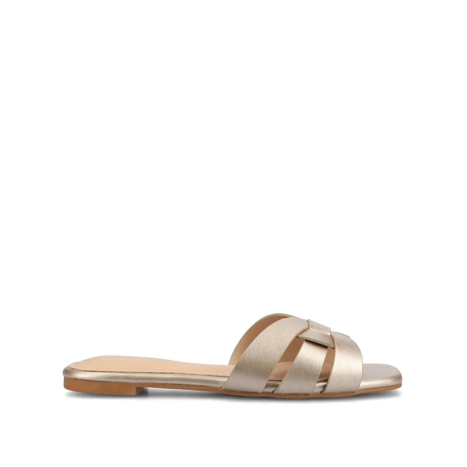 ARRINA SLIDE SANDALS IN BASIC PATENT