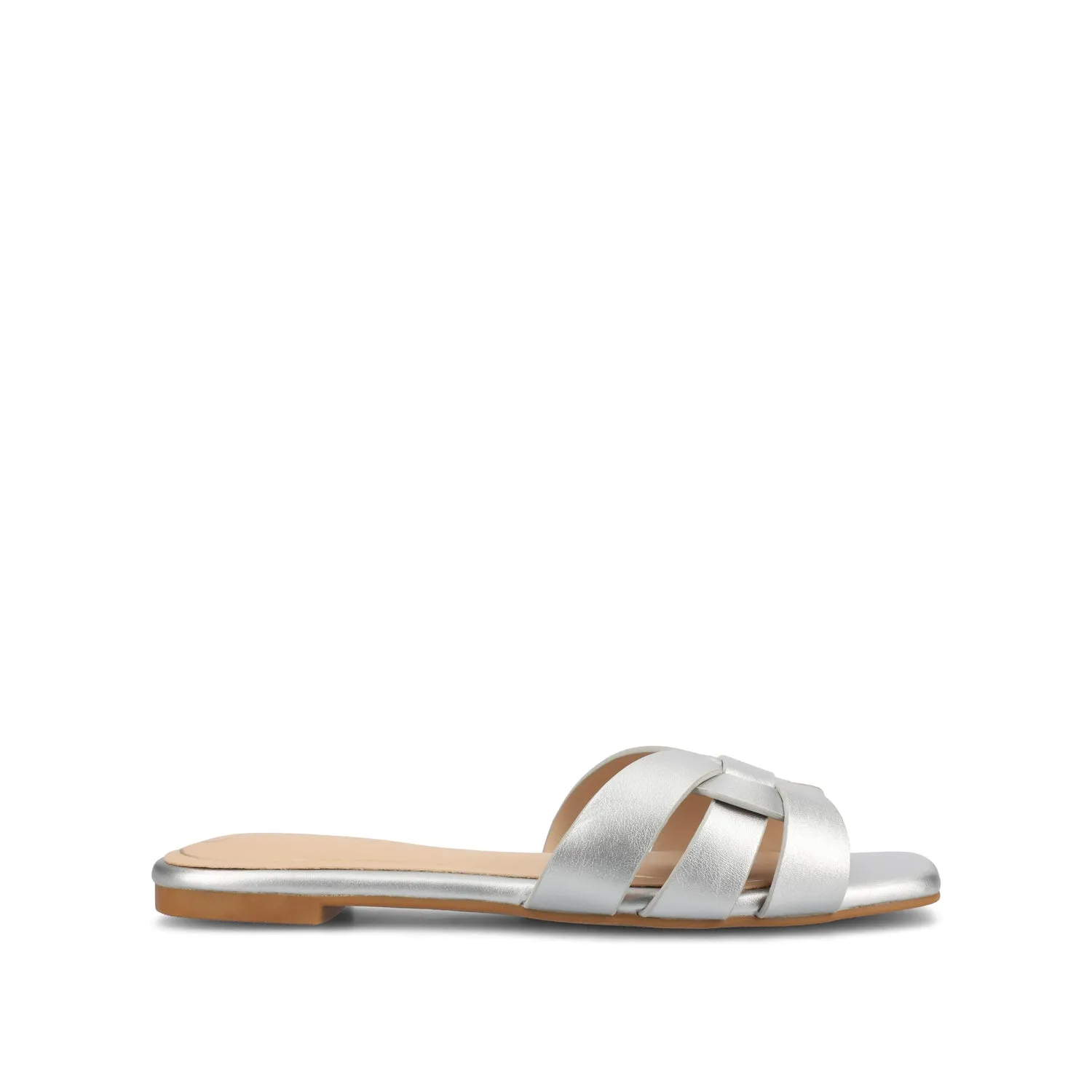 ARRINA SLIDE SANDALS IN BASIC PATENT