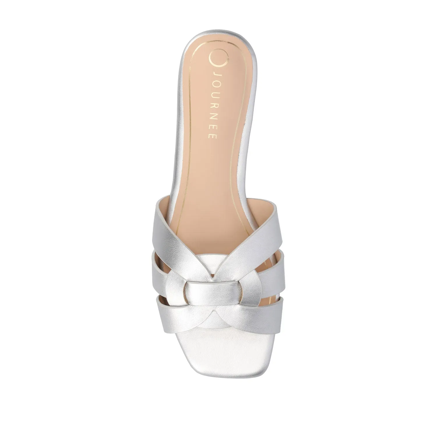 ARRINA SLIDE SANDALS IN BASIC PATENT