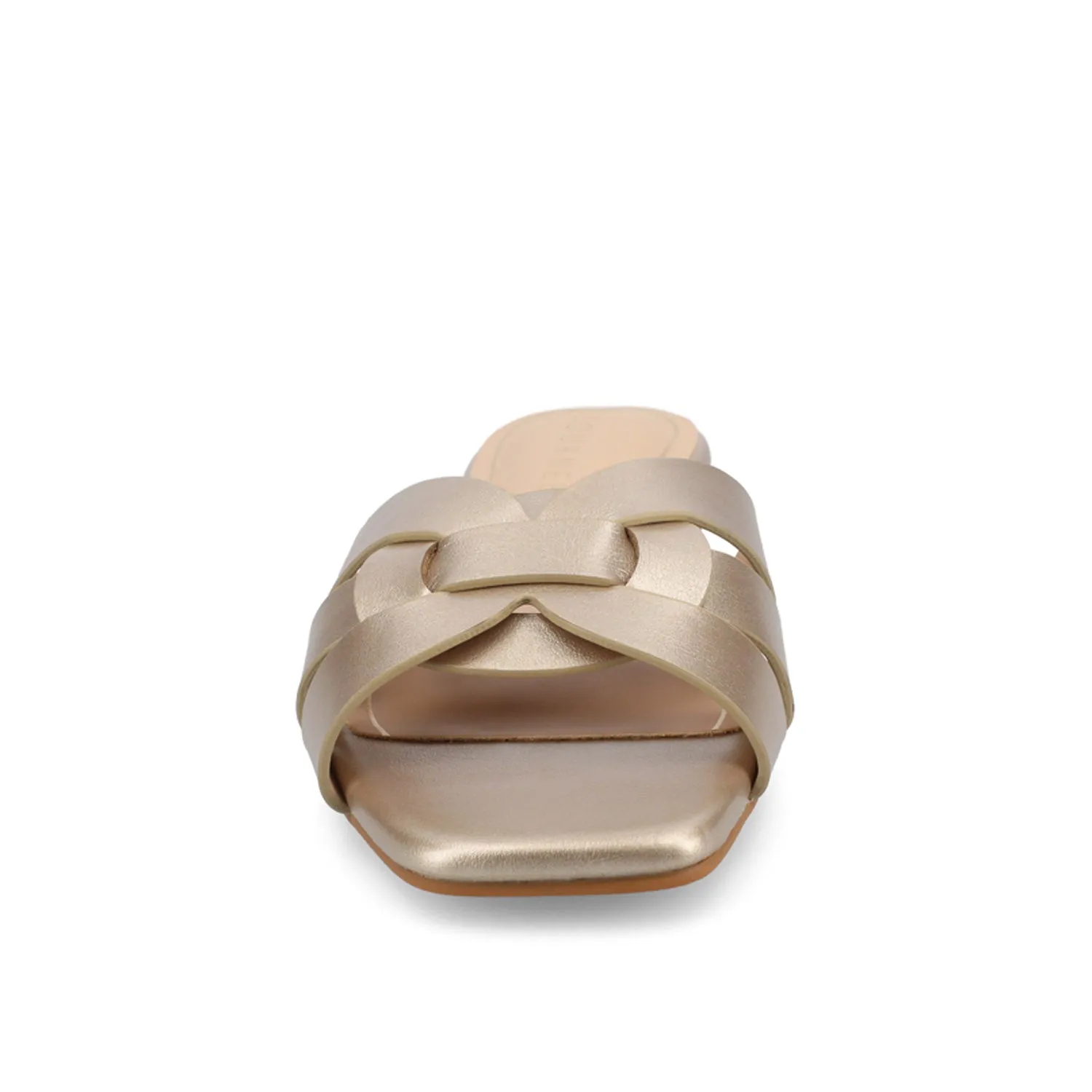 ARRINA SLIDE SANDALS IN BASIC PATENT