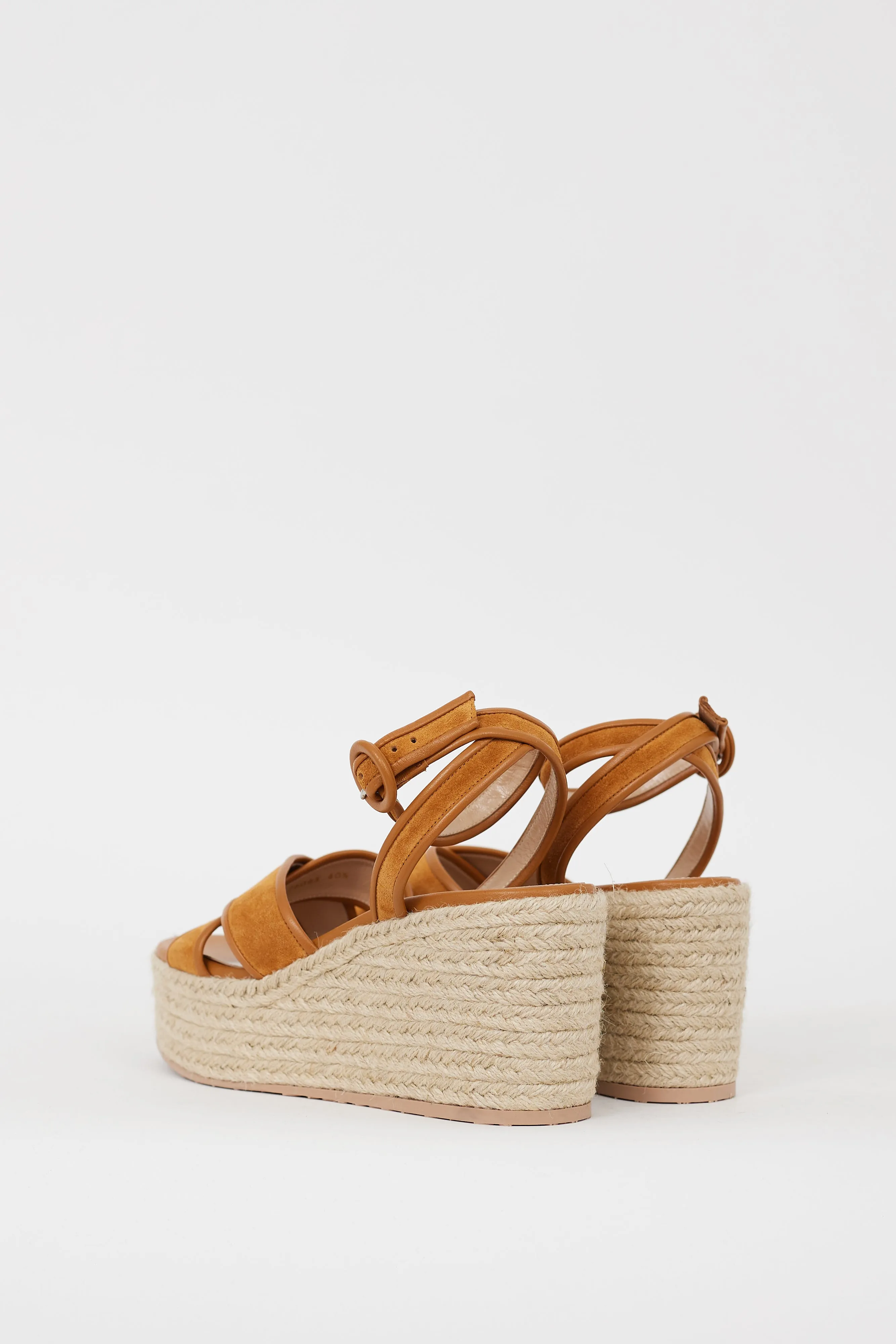 Brown Suede Sienna Espadrille Wedge Sandal
