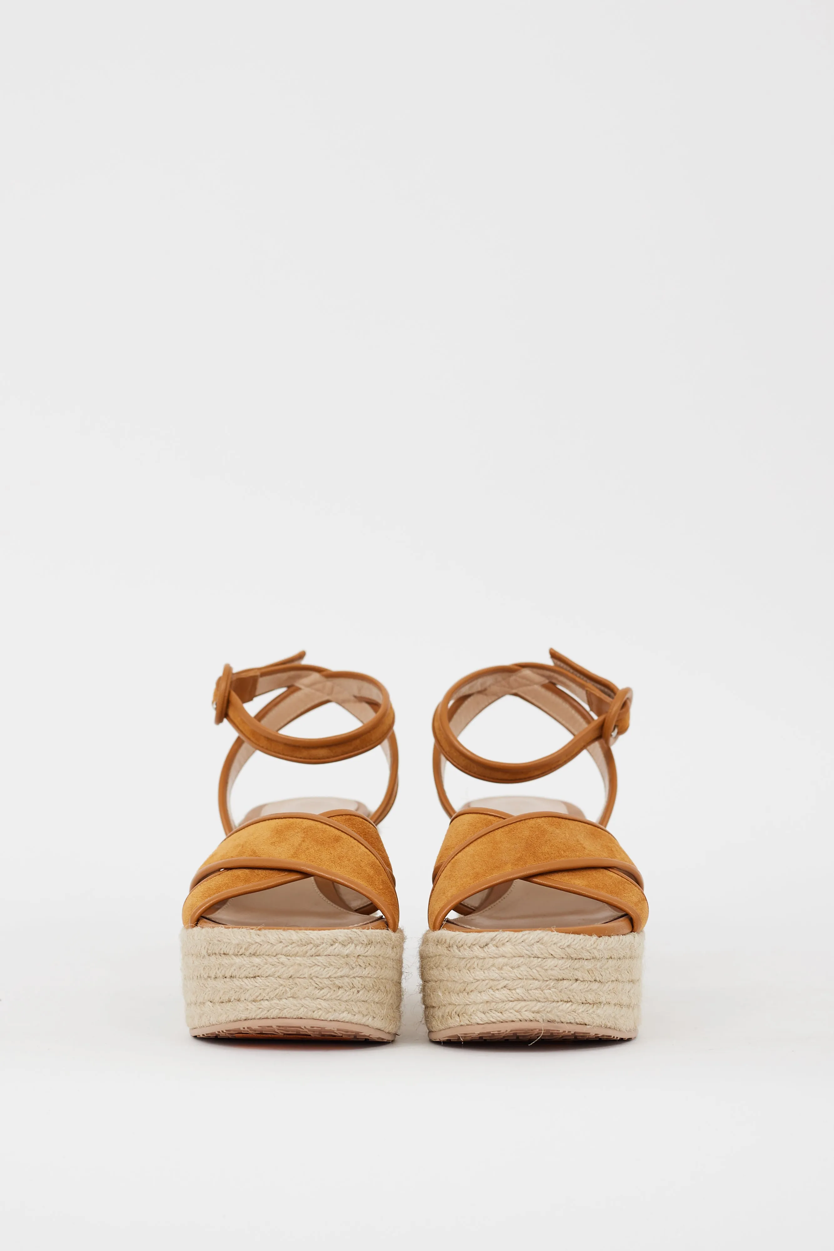 Brown Suede Sienna Espadrille Wedge Sandal