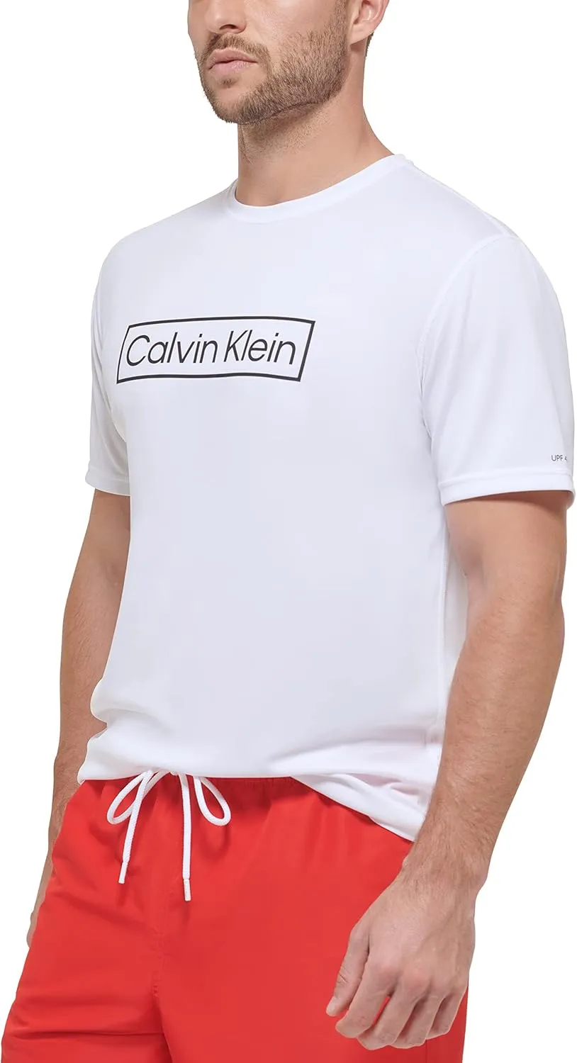 Calvin Klein Men's Standard Light Weight Quick Dry Short Sleeve 40  UPF Protection Active Top