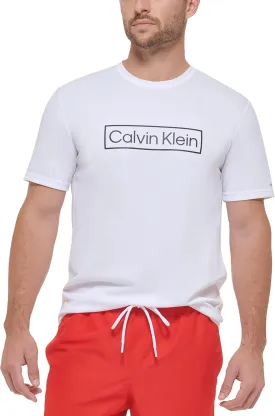 Calvin Klein Men's Standard Light Weight Quick Dry Short Sleeve 40  UPF Protection Active Top