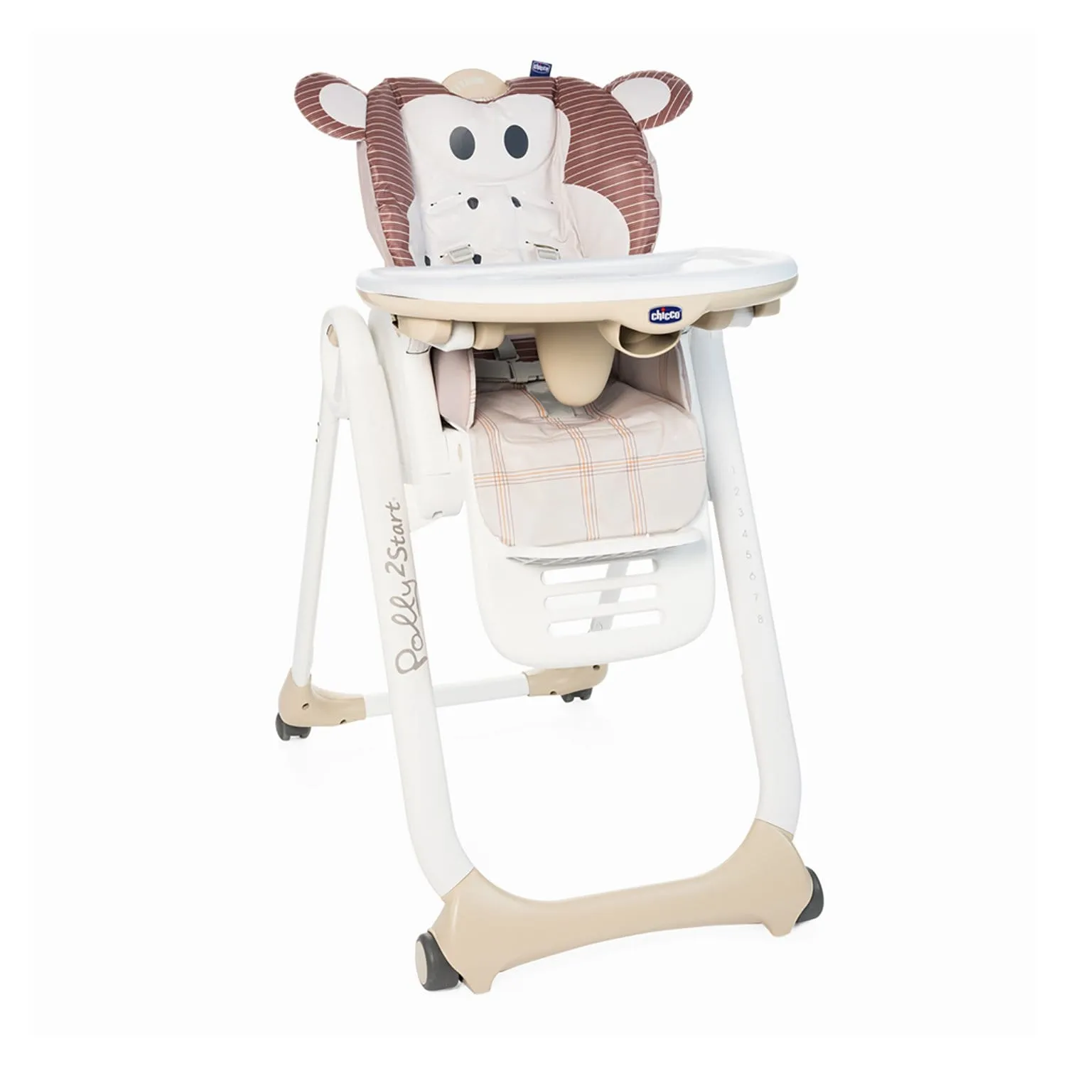 CHICCO POLLY 2 START HIGHCHAIR 0M-3Y MONKEY