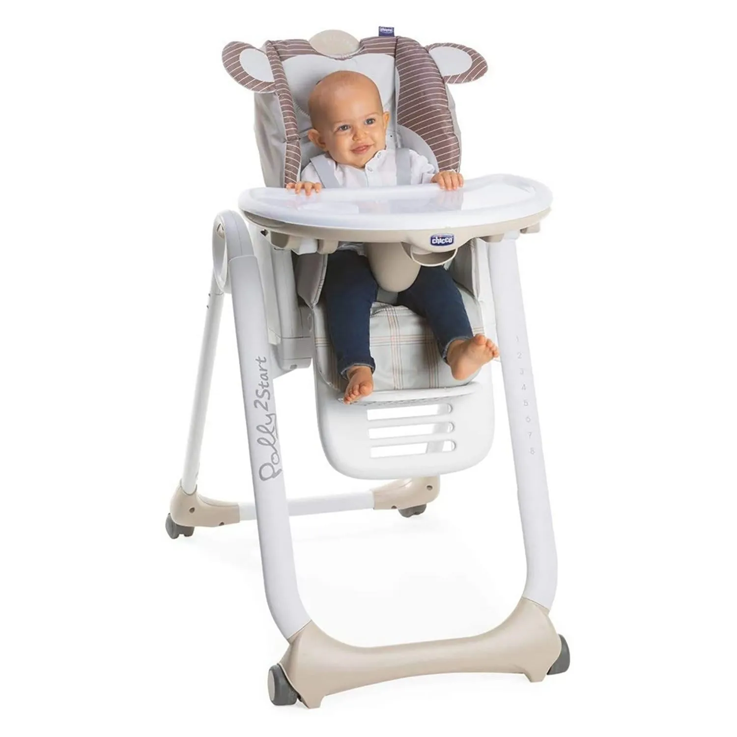 CHICCO POLLY 2 START HIGHCHAIR 0M-3Y MONKEY