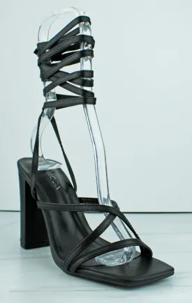 DAKOTA-99 Womens Strappy Wrapped Heeled Sandals