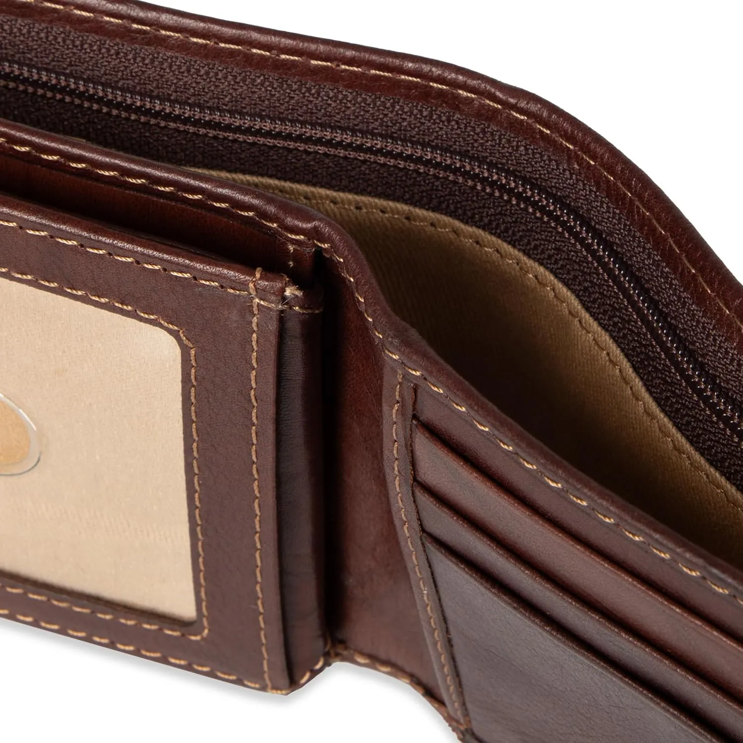 Dockers Men's Bifold Leather Wallet-Thin Slimfold Extra Capacity