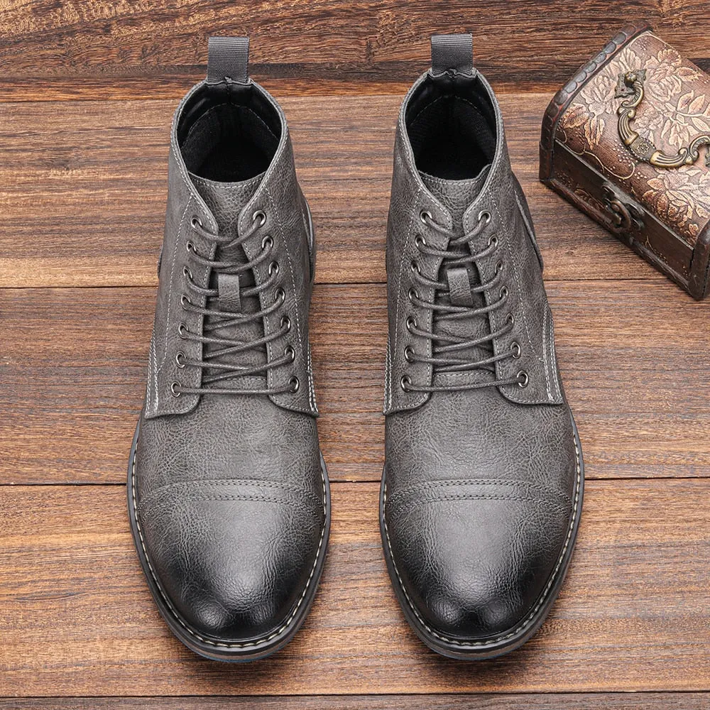 Funki Buys | Boots | Men's Faux Leather Smart Dress Boots