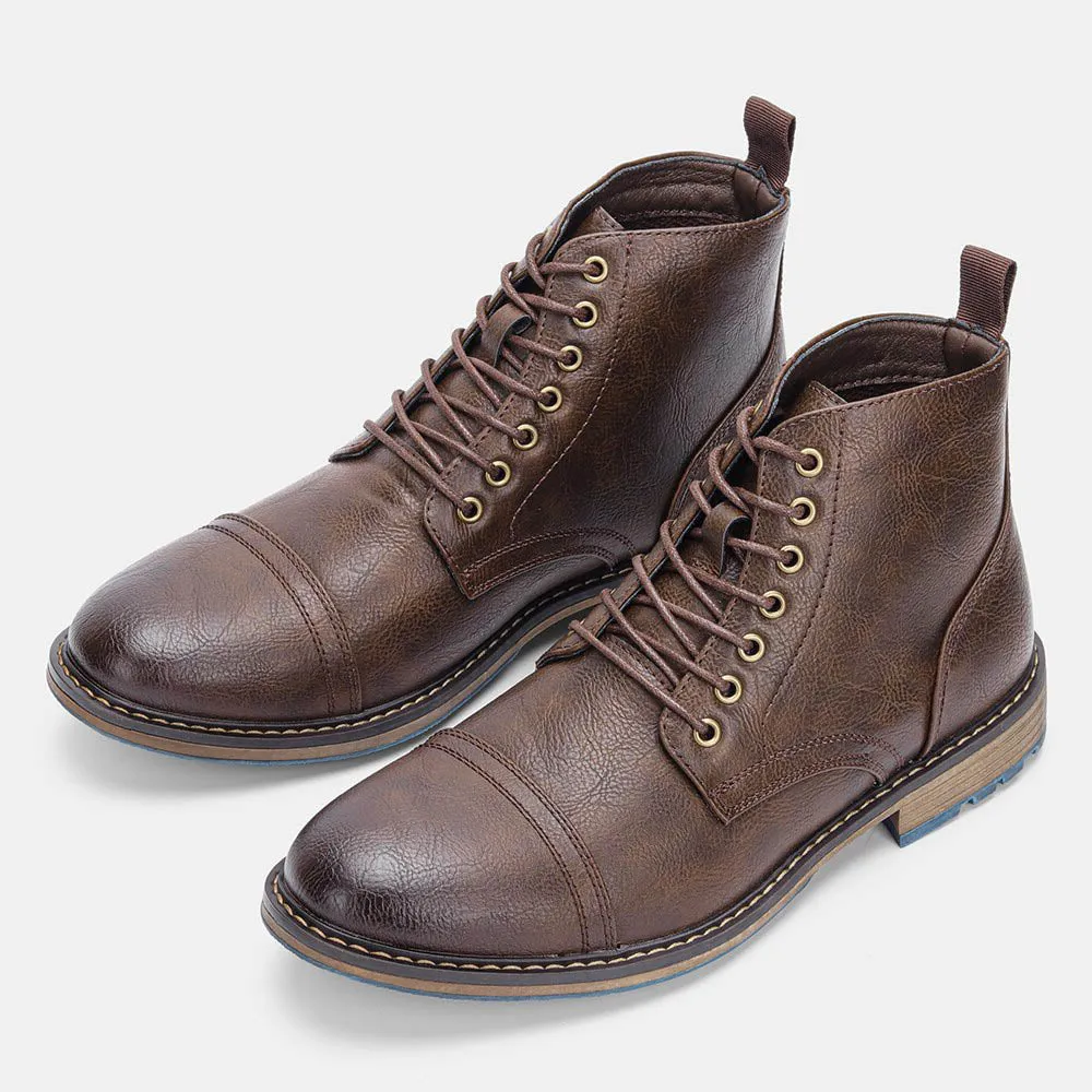 Funki Buys | Boots | Men's Faux Leather Smart Dress Boots