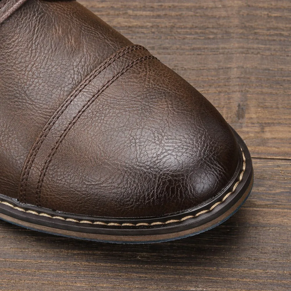 Funki Buys | Boots | Men's Faux Leather Smart Dress Boots