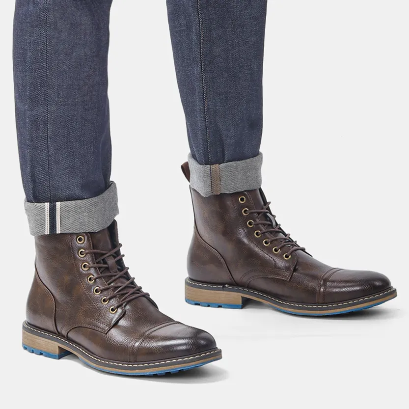 Funki Buys | Boots | Men's Faux Leather Smart Dress Boots