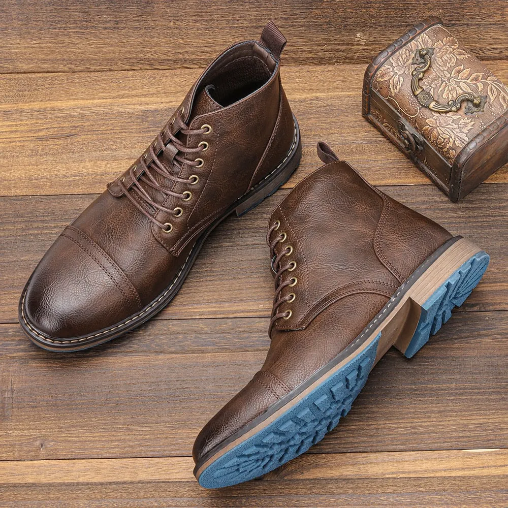 Funki Buys | Boots | Men's Faux Leather Smart Dress Boots