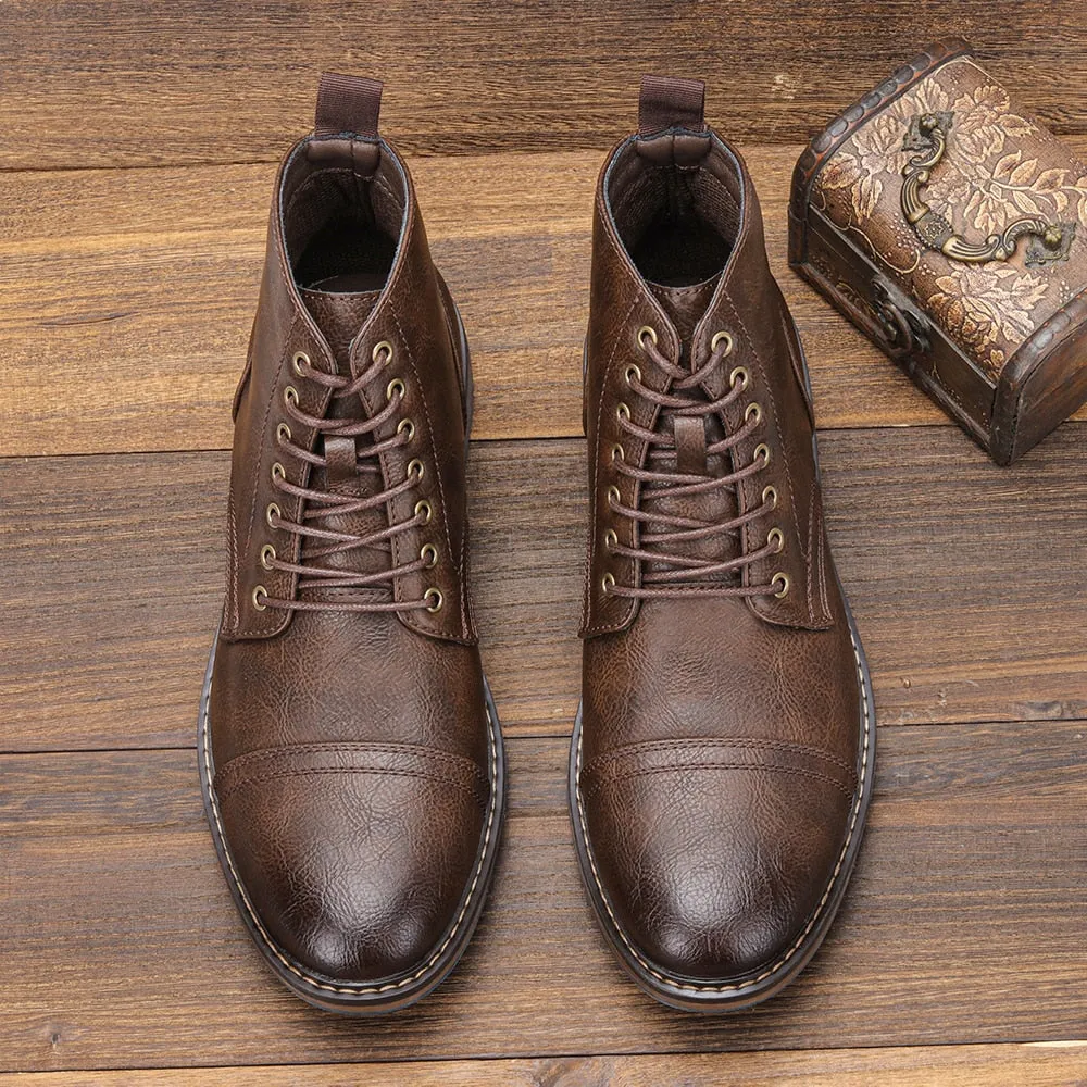 Funki Buys | Boots | Men's Faux Leather Smart Dress Boots