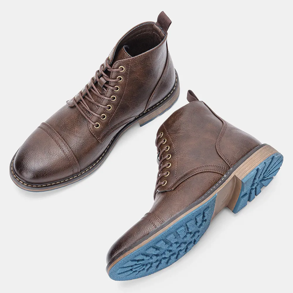 Funki Buys | Boots | Men's Faux Leather Smart Dress Boots