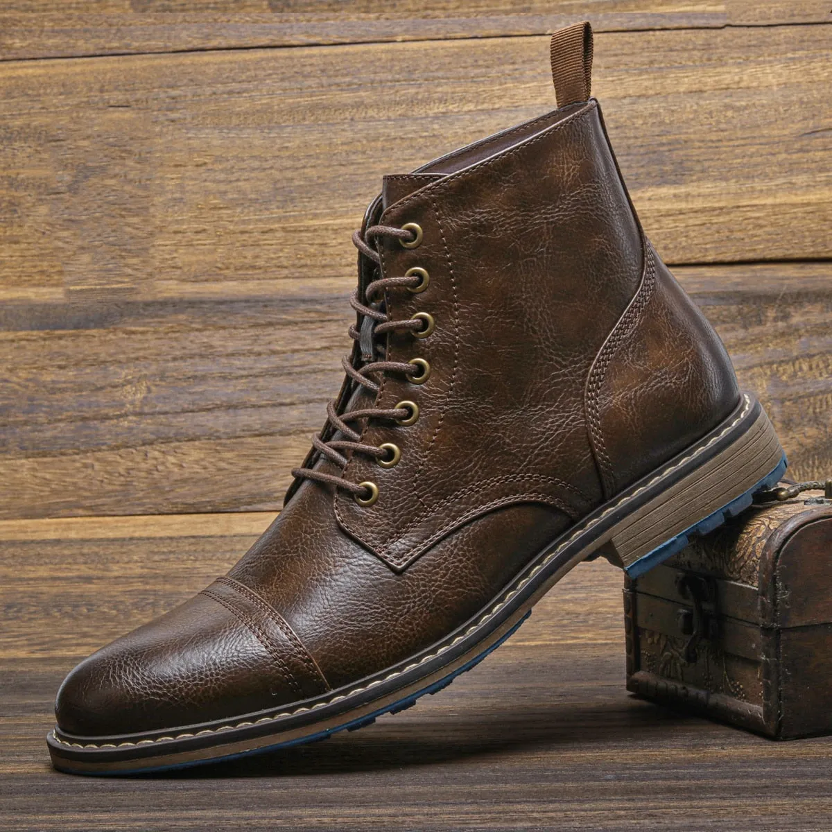 Funki Buys | Boots | Men's Faux Leather Smart Dress Boots