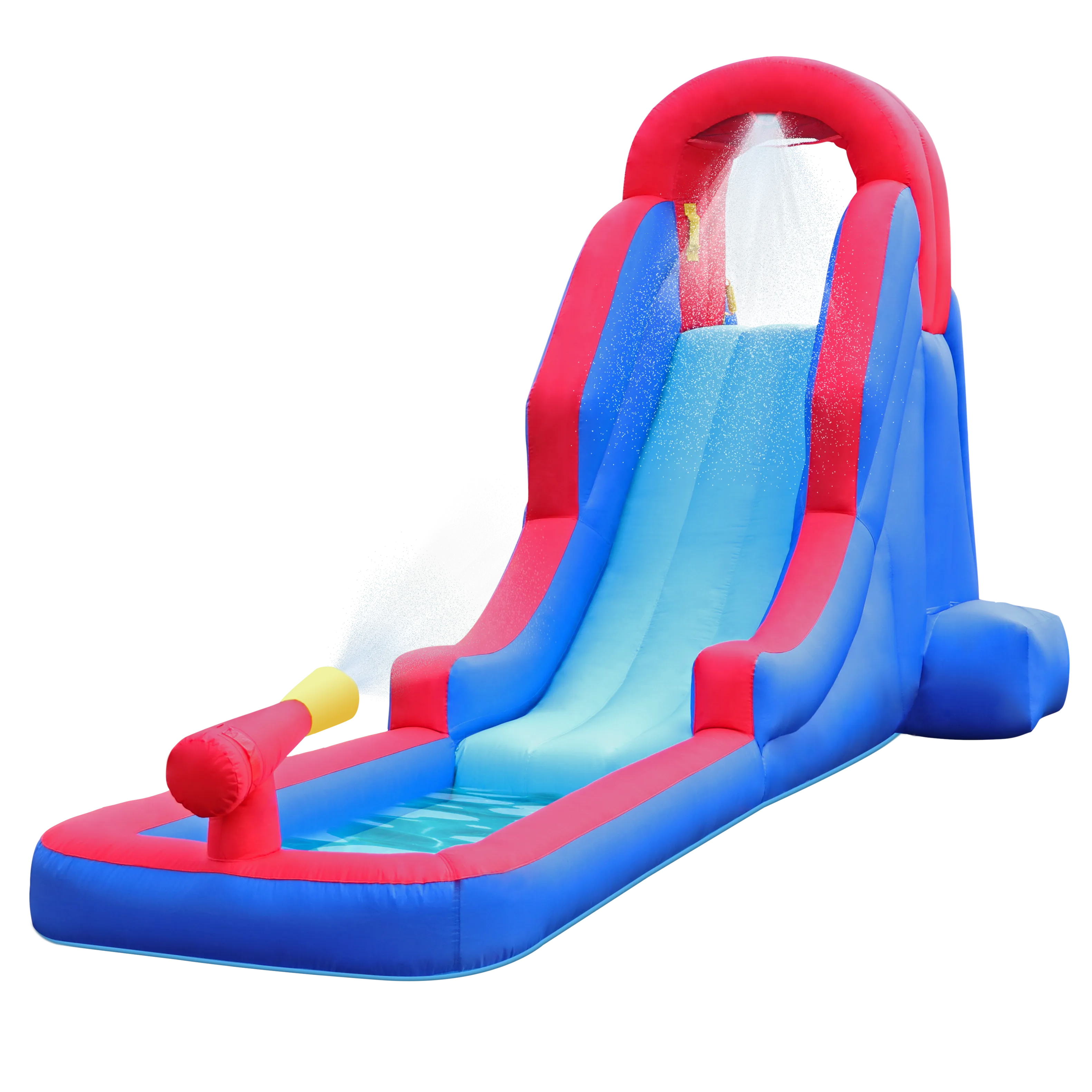 Inflatable Water Slide with Built-In Water Gun