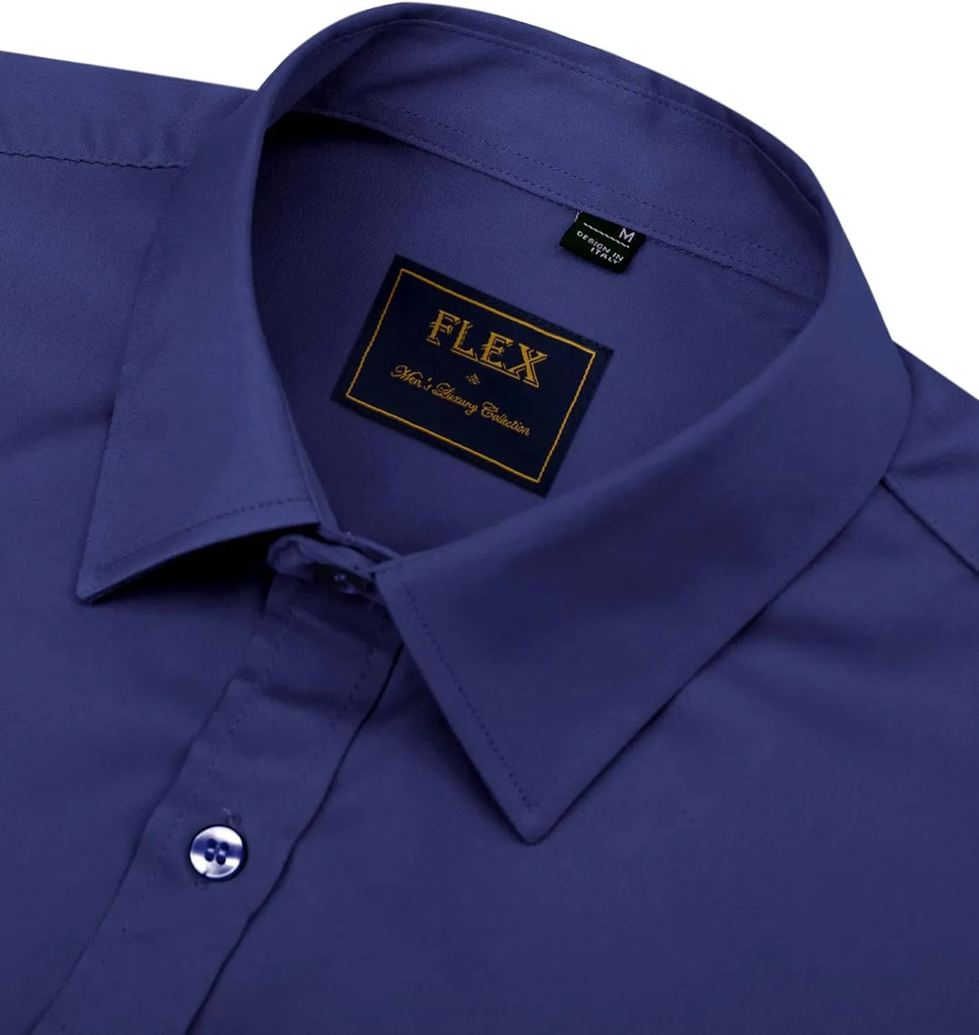 J.VER Men's Dress Shirts Solid Long Sleeve Stretch Wrinkle-Free Formal Shirt Business Casual Button Down Shirts
