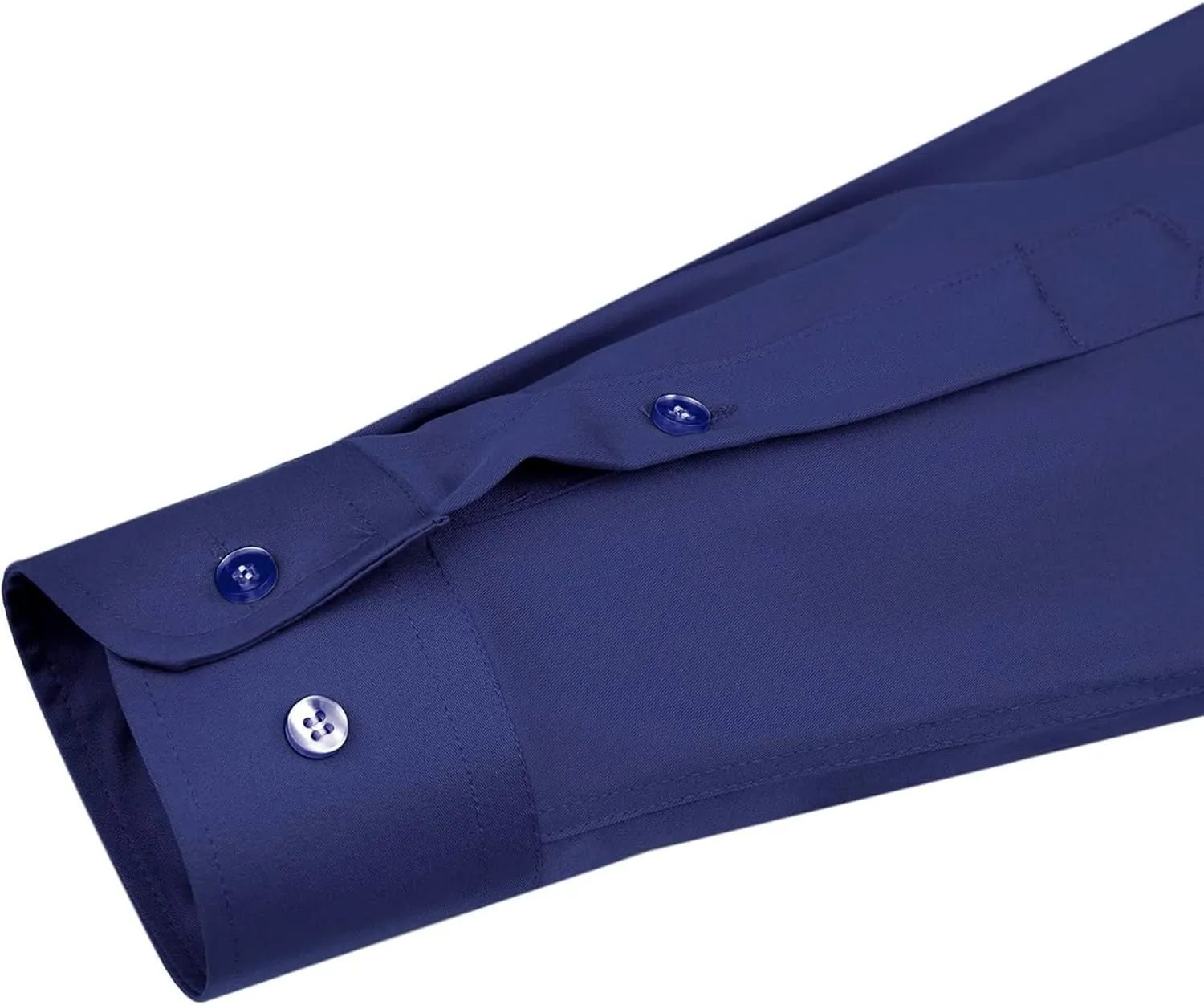 J.VER Men's Dress Shirts Solid Long Sleeve Stretch Wrinkle-Free Formal Shirt Business Casual Button Down Shirts