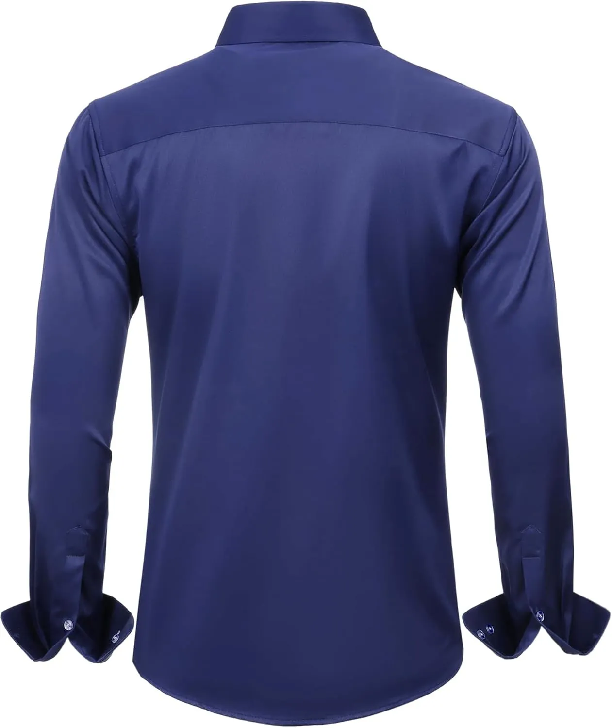 J.VER Men's Dress Shirts Solid Long Sleeve Stretch Wrinkle-Free Formal Shirt Business Casual Button Down Shirts