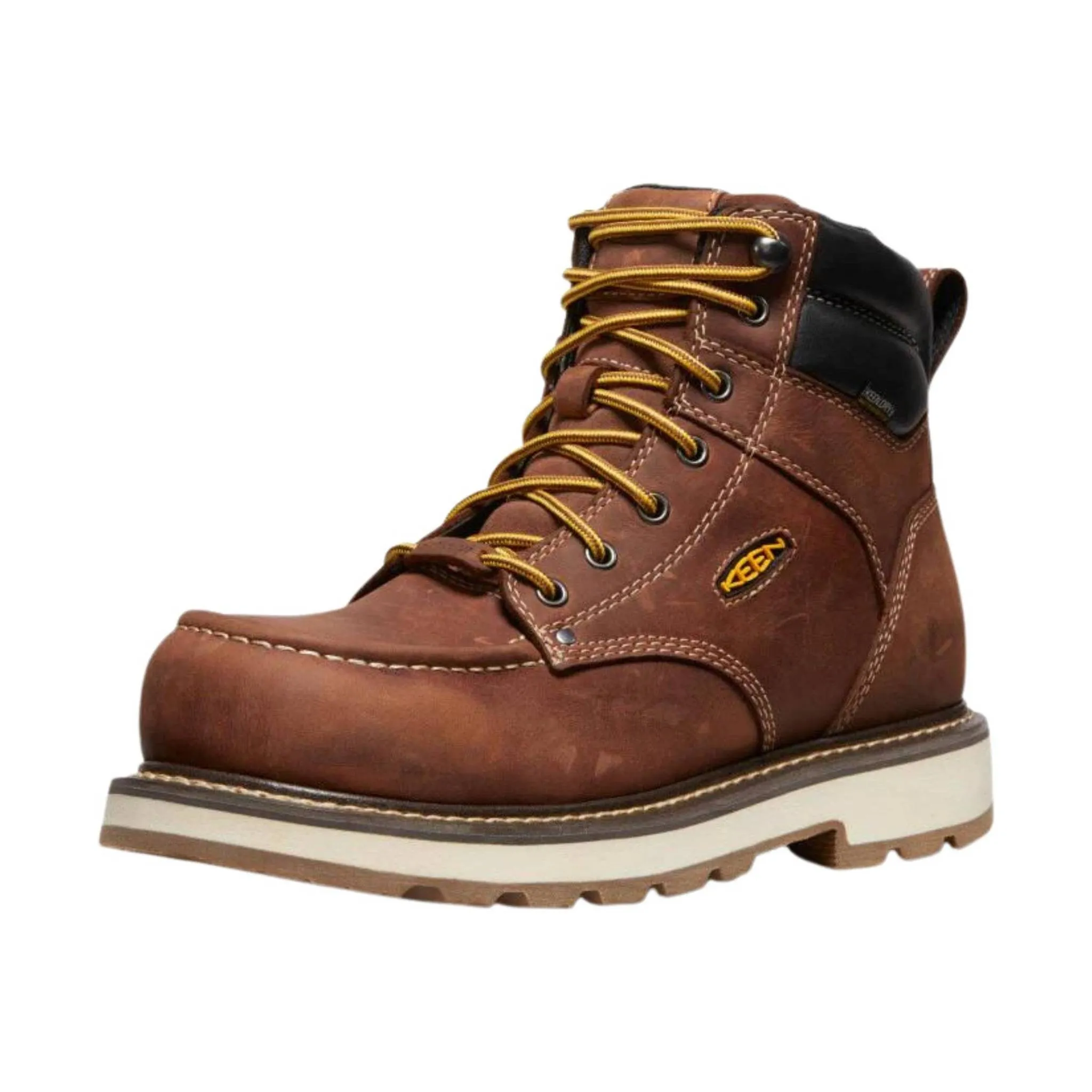 KEEN Utility Men's Cincinnati 6 Inch Waterproof 90 Degree Carbon Fiber Toe Heel Work Boot - Brown