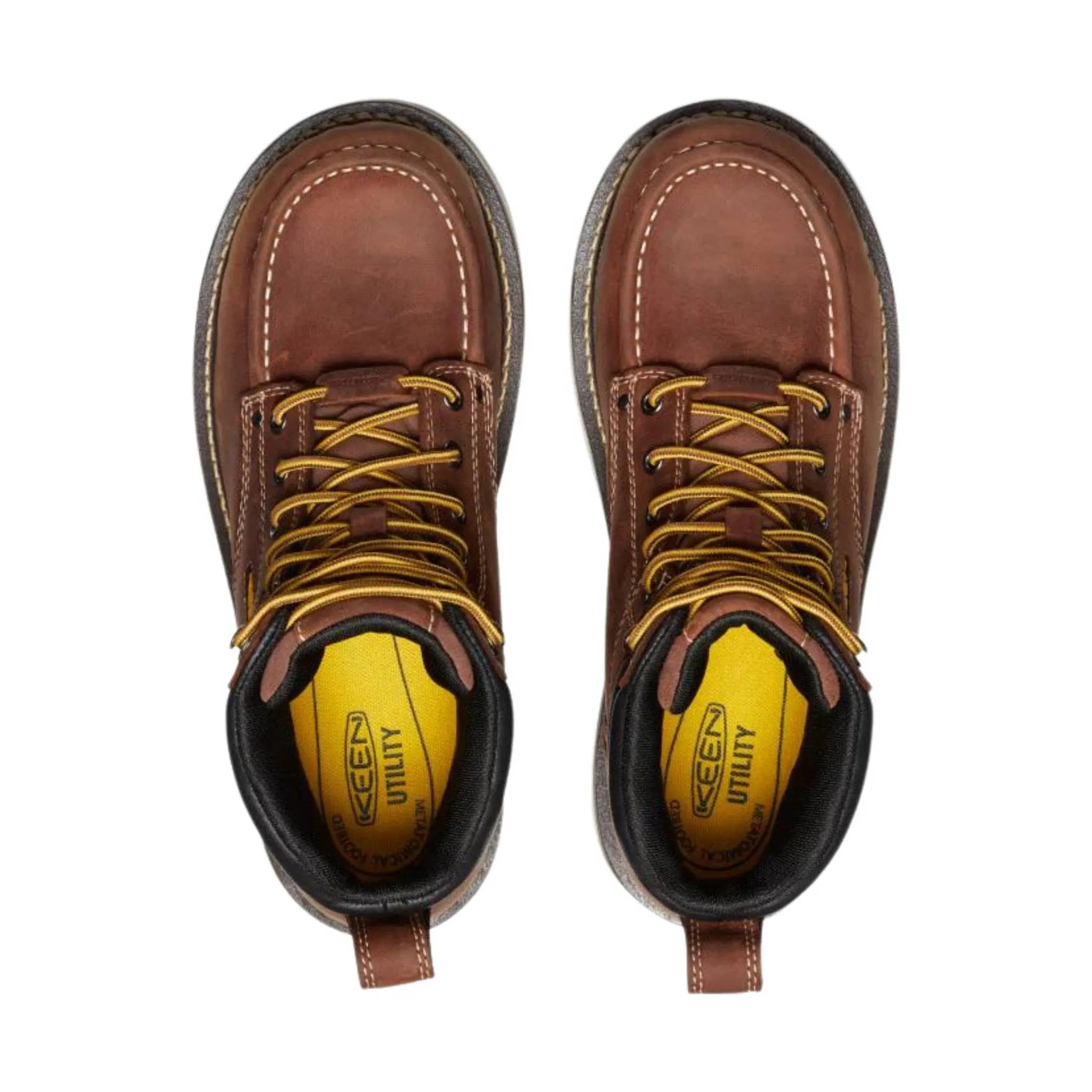 KEEN Utility Men's Cincinnati 6 Inch Waterproof 90 Degree Carbon Fiber Toe Heel Work Boot - Brown