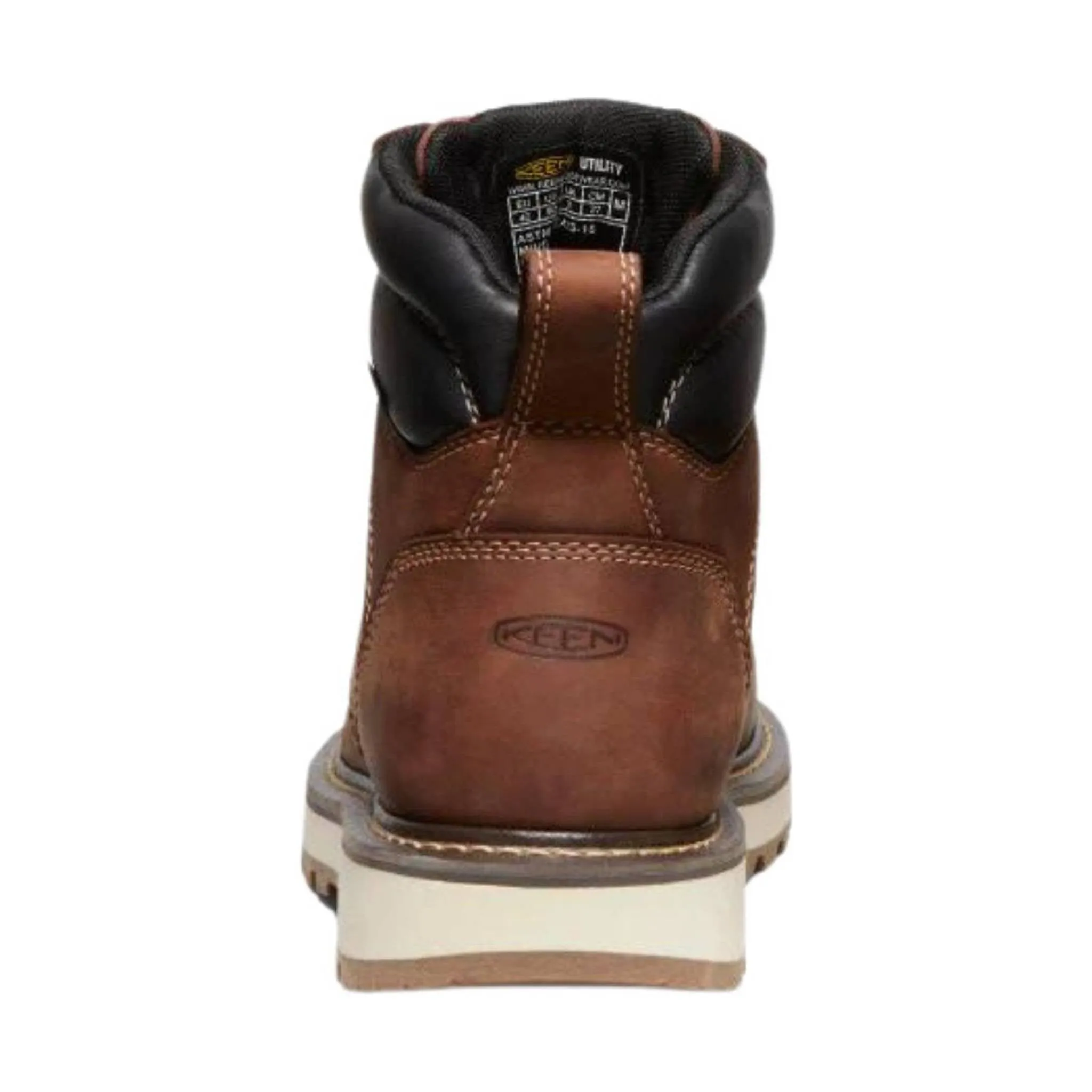KEEN Utility Men's Cincinnati 6 Inch Waterproof 90 Degree Carbon Fiber Toe Heel Work Boot - Brown