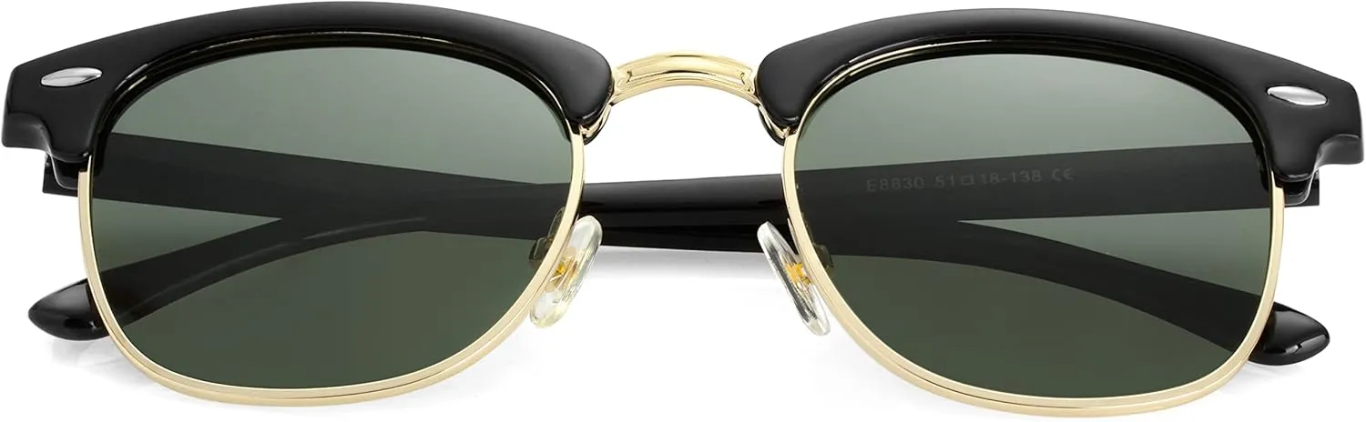 Kursan Classic Semi Rimless Polarized Sunglasses for Men Women Sports Sun Glasses