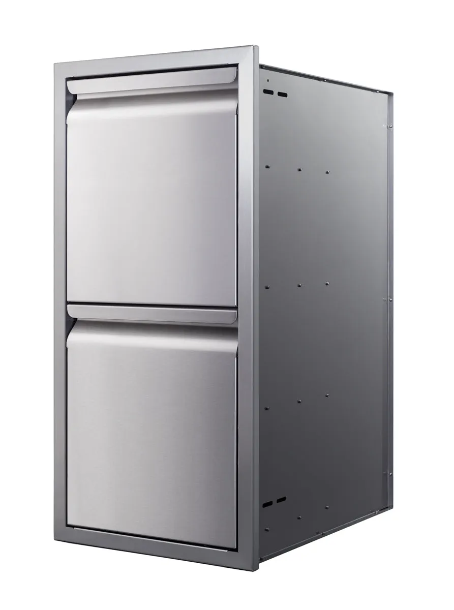 Memphis Grills 15" Double  Drawer With Soft Close