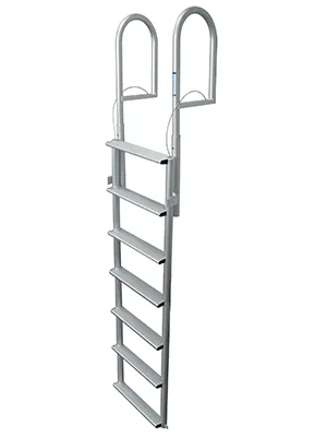 Retractable Sliding Dock Lift Ladder - Wide 4" Step