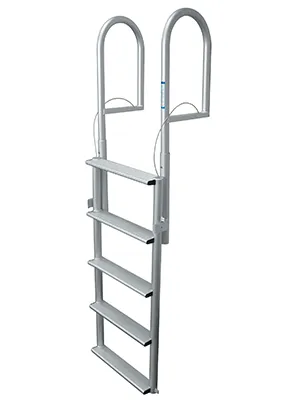 Retractable Sliding Dock Lift Ladder - Wide 4" Step