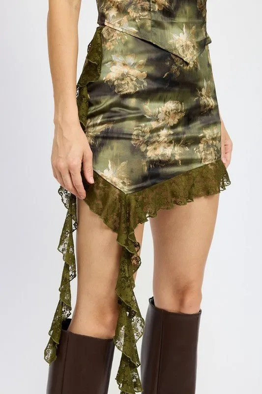 Satin Mini Skirt