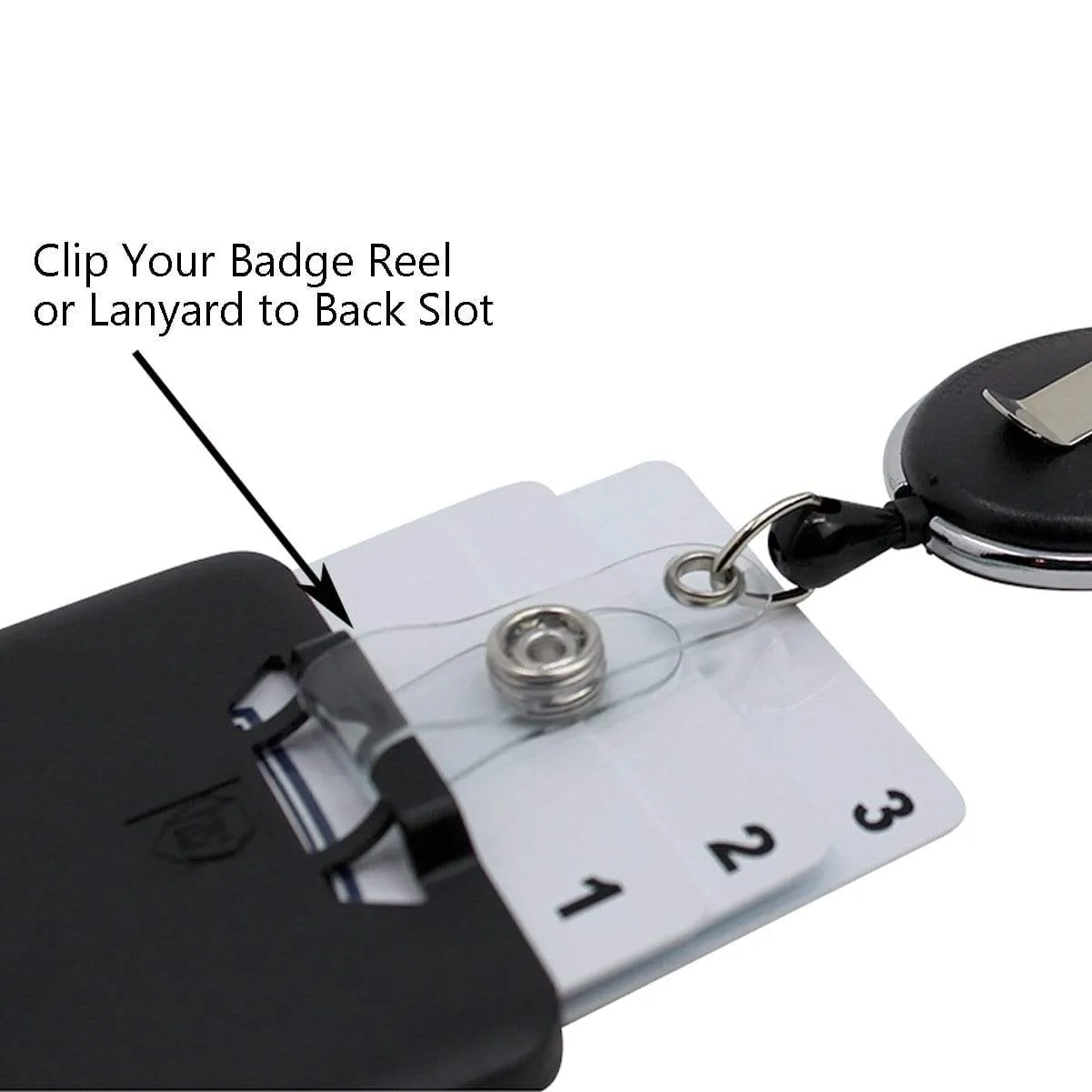 Three Card Vertical ID Badge Holder B-Holder (Holds up to 3 ID Badges)
