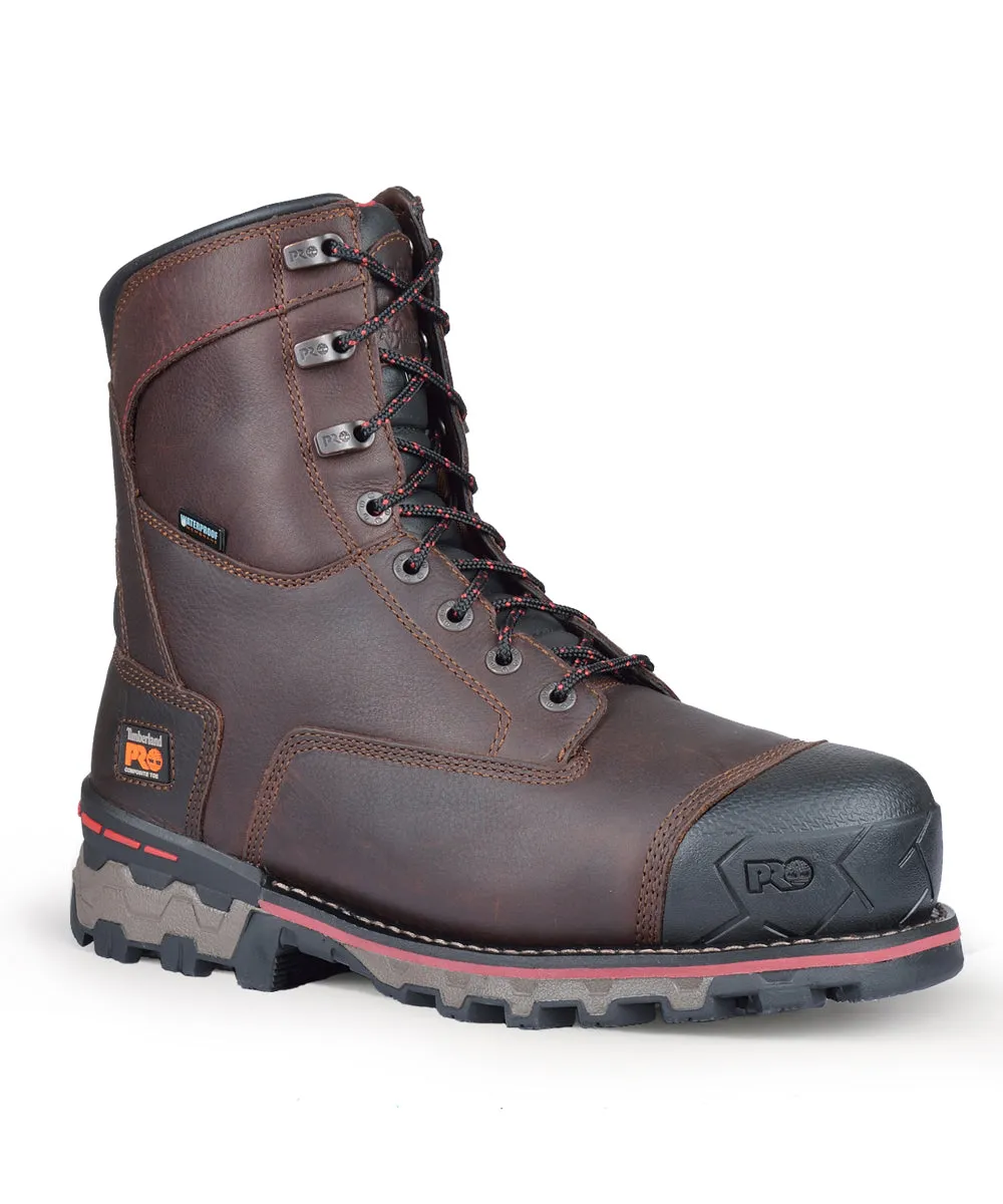 Timberland Pro Men’s Boondock 8-Inch Insulated, Waterproof, Safety Toe Work Boots - Brown