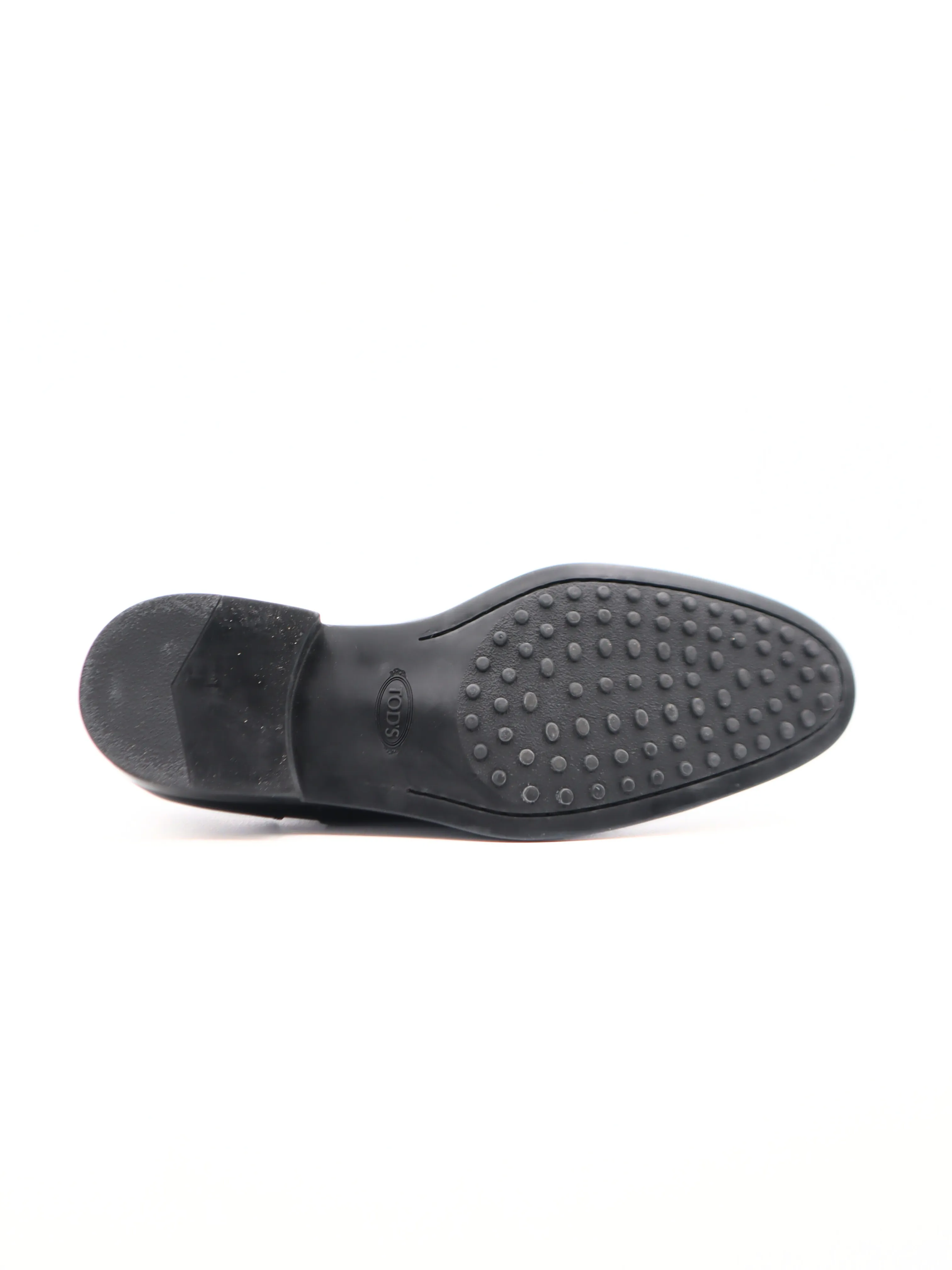 Tods Mens Shiny Black Leather Lace Up Dress Shoe