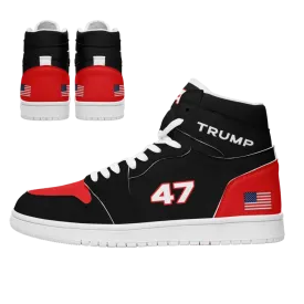 Unique Gift,Personalized 47 Trump Sneakers, Custom Colorful High Top Shoes, Stylish Shoes