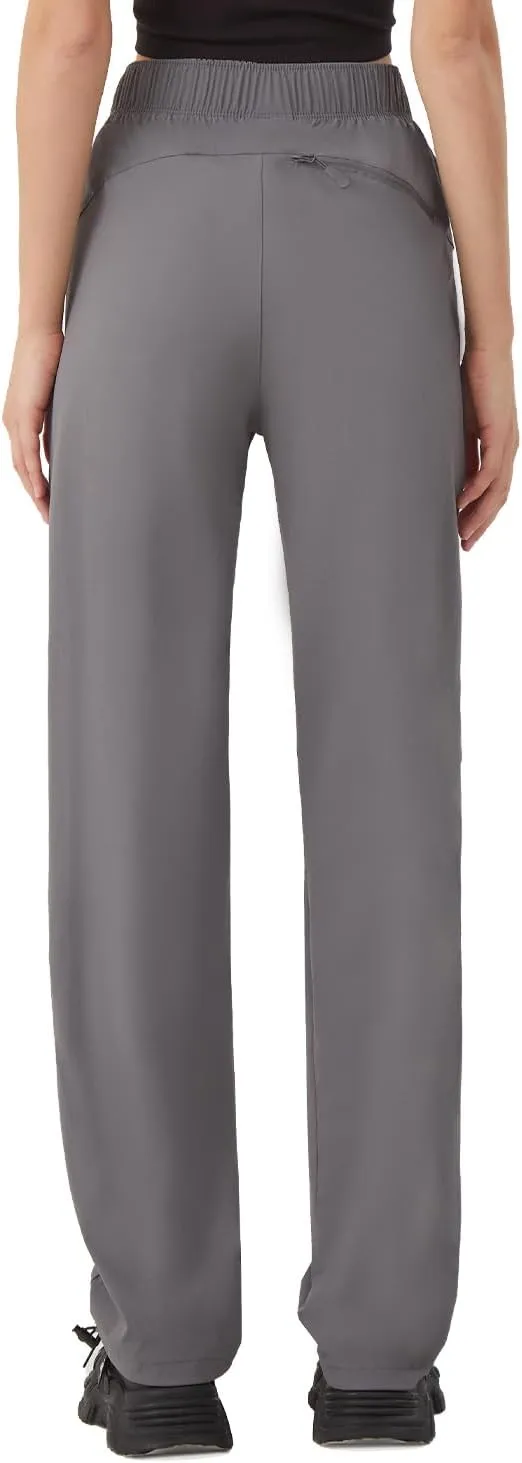 Zylioo 32"/34" Inseam Women's Tall Hiking Pants, Lightweight Quick Dry Cargo Pants with Zipper Pockets for Outdoor Activities